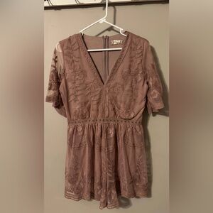 Altar'd State Mauve Embroidered Top